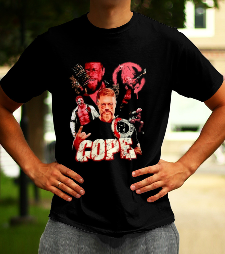Adam Copeland Wrestling Pose Cope AEW Iconic Red T-Shirt