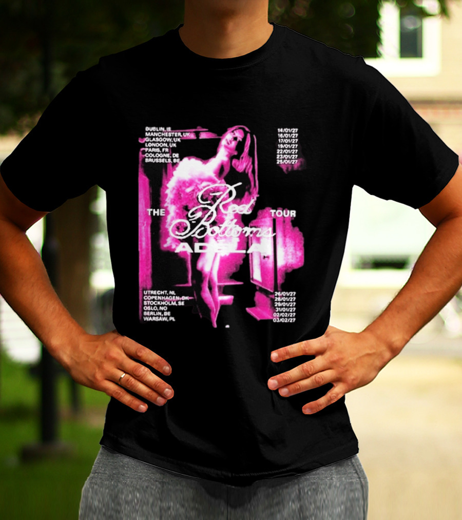 Adela Jergova The Red Bottoms Europe Tour 2026 Dates And Cities T-Shirt