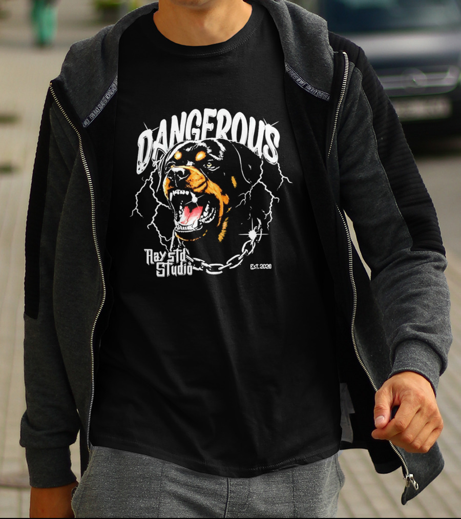 Dangerous Rottweiler Ray Etl Studio Est 2026 T-Shirt