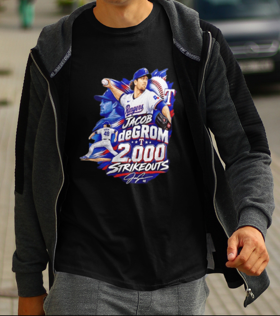 Jacob DeGrom 2 000 Career Strikeouts History Made T-Shirt