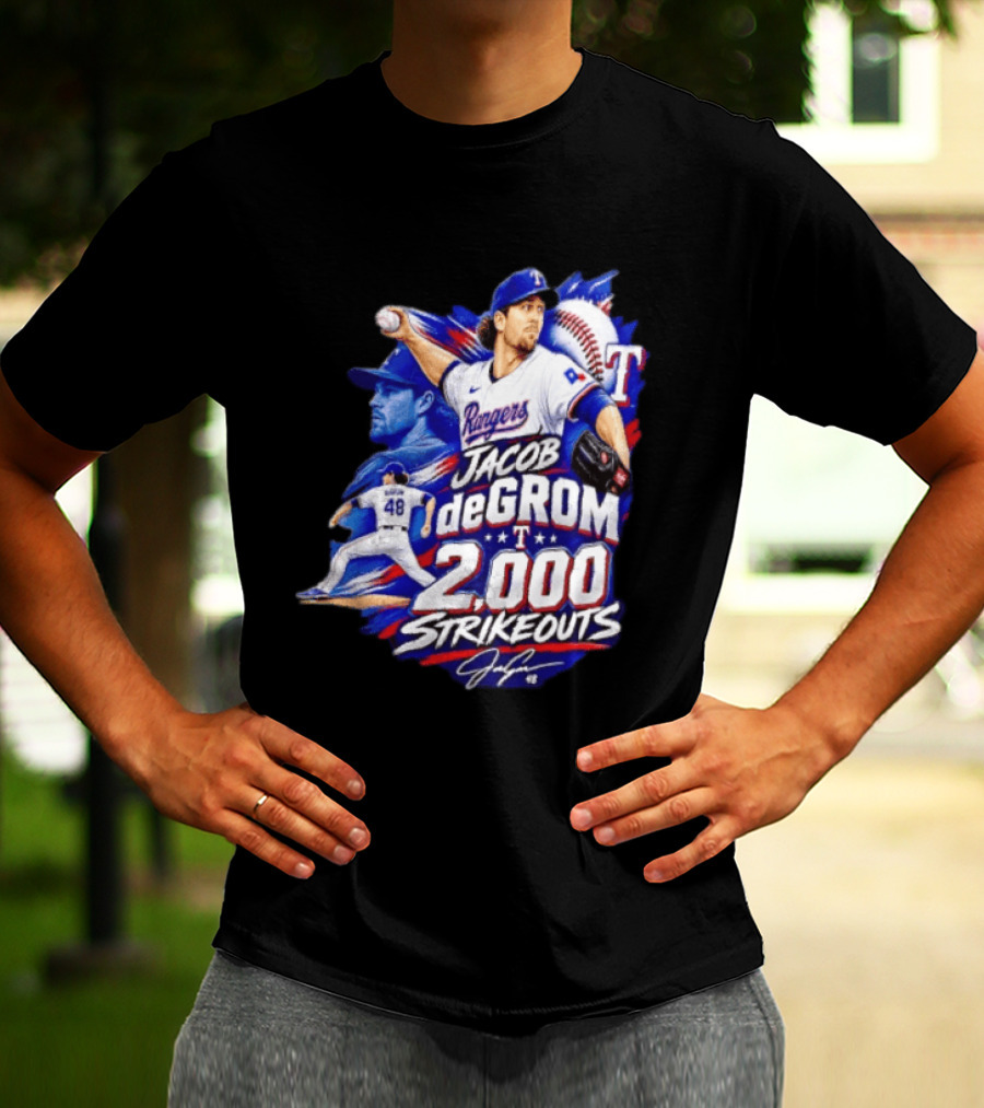 Jacob DeGrom 2 000 Career Strikeouts History Made T-Shirt