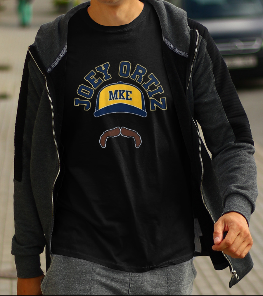 Joey Ortiz MKE Cap Mustache T-Shirt