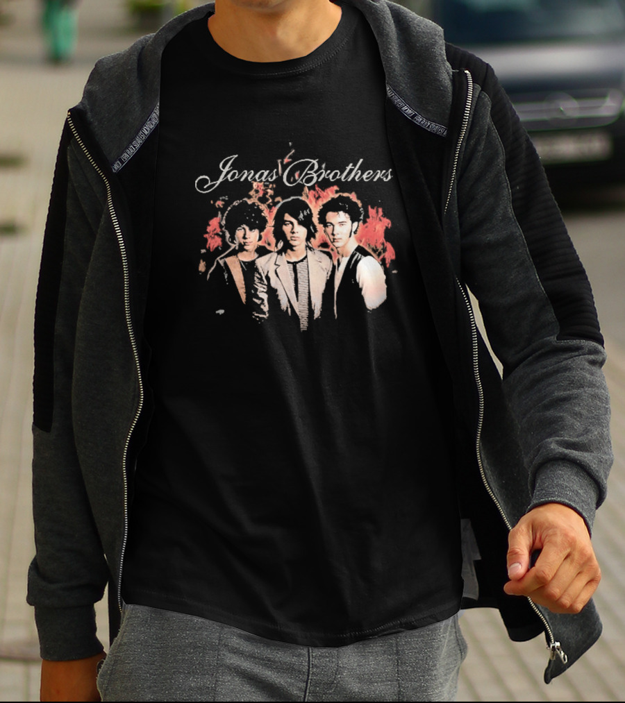 Jonas Brothers Burning Up All Over Again Tour 2026 Throwback Photo T-Shirt