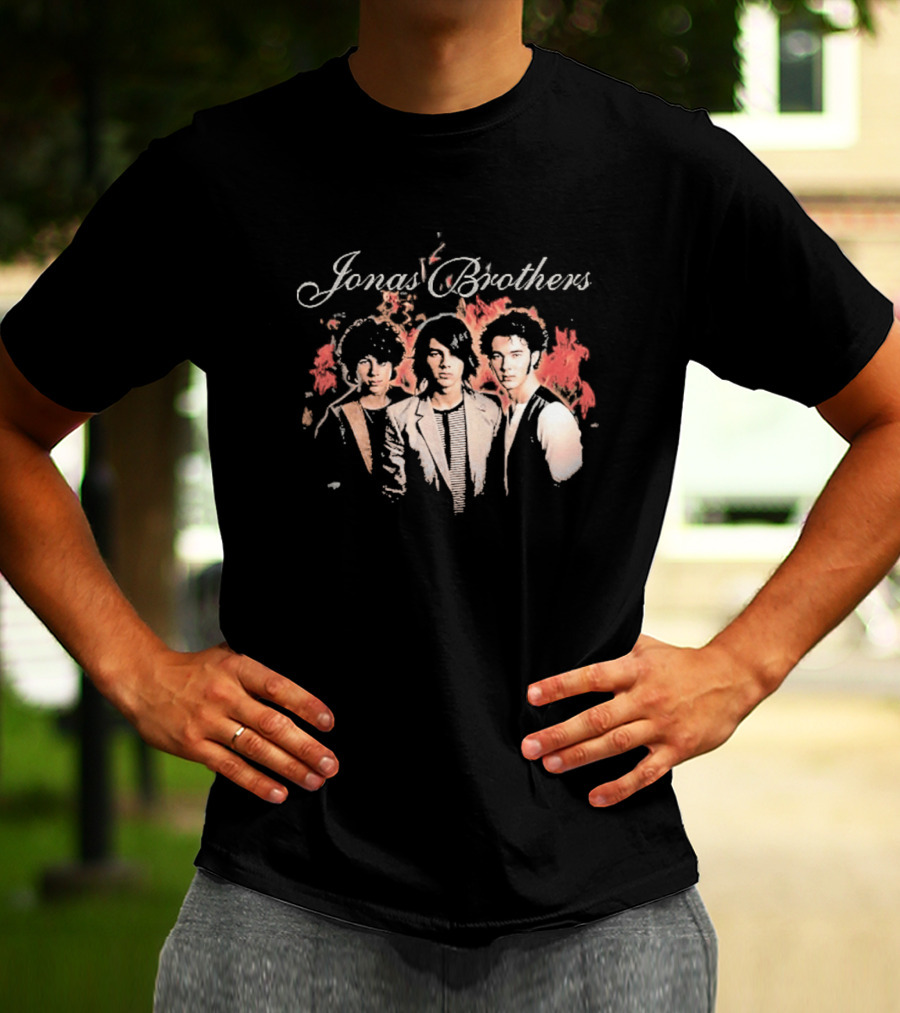 Jonas Brothers Burning Up All Over Again Tour 2026 Throwback Photo T-Shirt