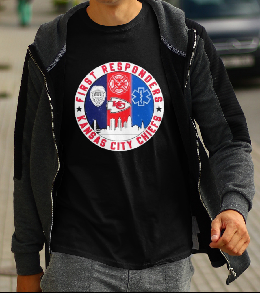 Kansas City Chiefs First Responders 9.11 Never Forget T-Shirt