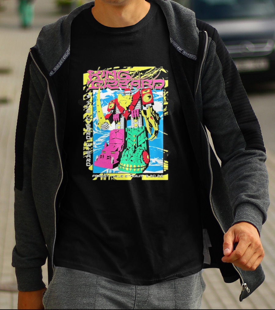 King Gizzard And The Lizard Wizard Queens New York 2026 Forest Hills Stadium August 20 Robot T-Shirt