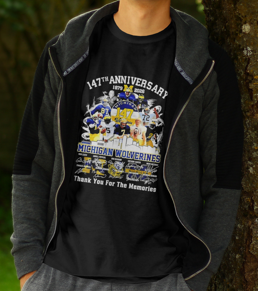 147th Anniversary 1879 2026 Michigan Wolverines Thank You For The Memories T-Shirt