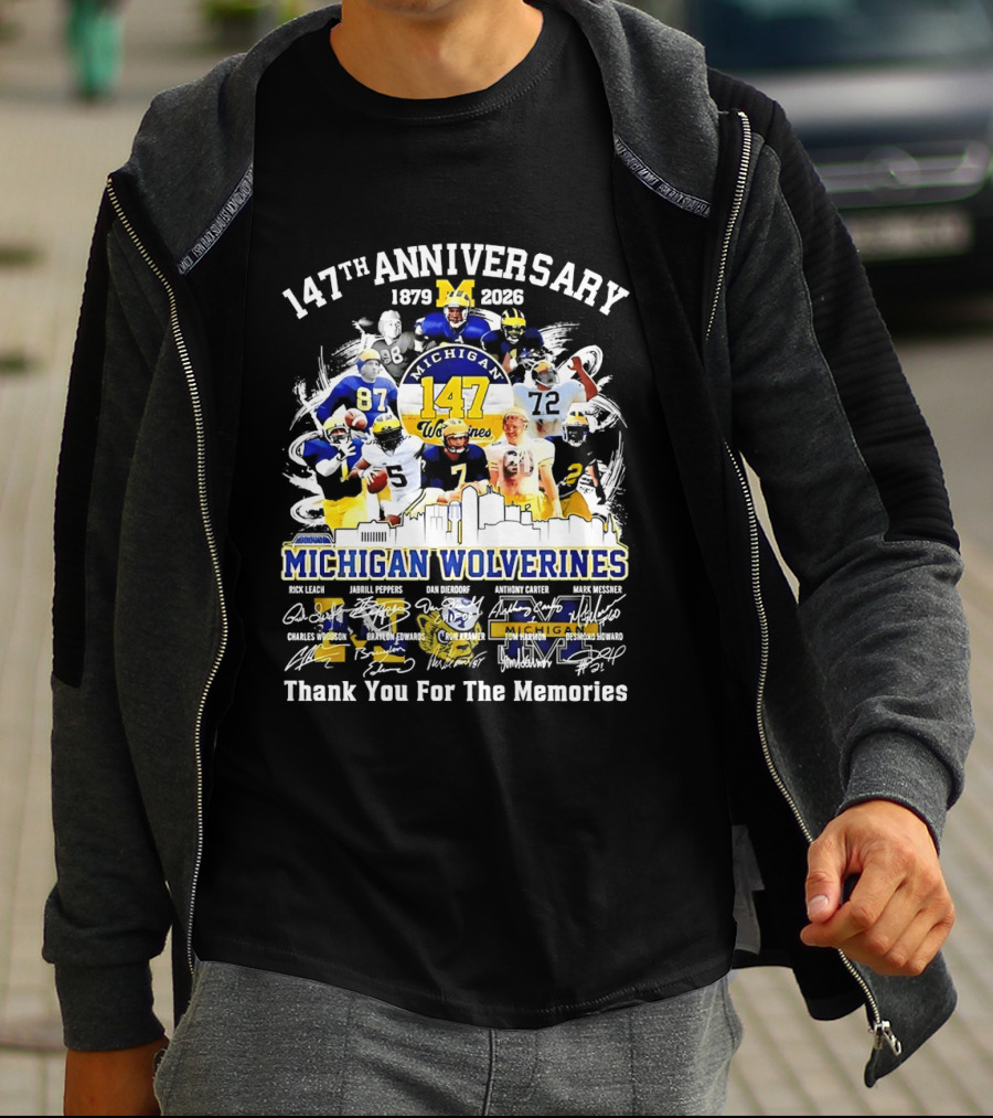 147th Anniversary 1879 2026 Michigan Wolverines Thank You For The Memories T-Shirt