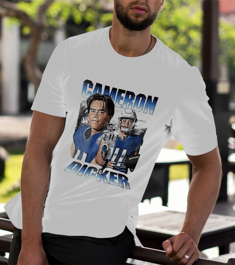 Cameron Dicker Football Palm Trees Player Portraits Kicking Bootleg T-Shirt