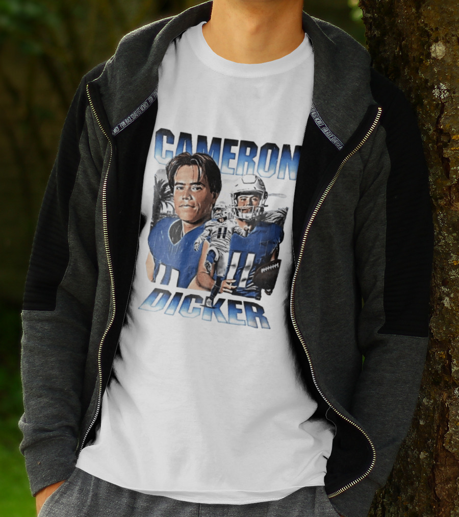 Cameron Dicker Football Palm Trees Player Portraits Kicking Bootleg T-Shirt