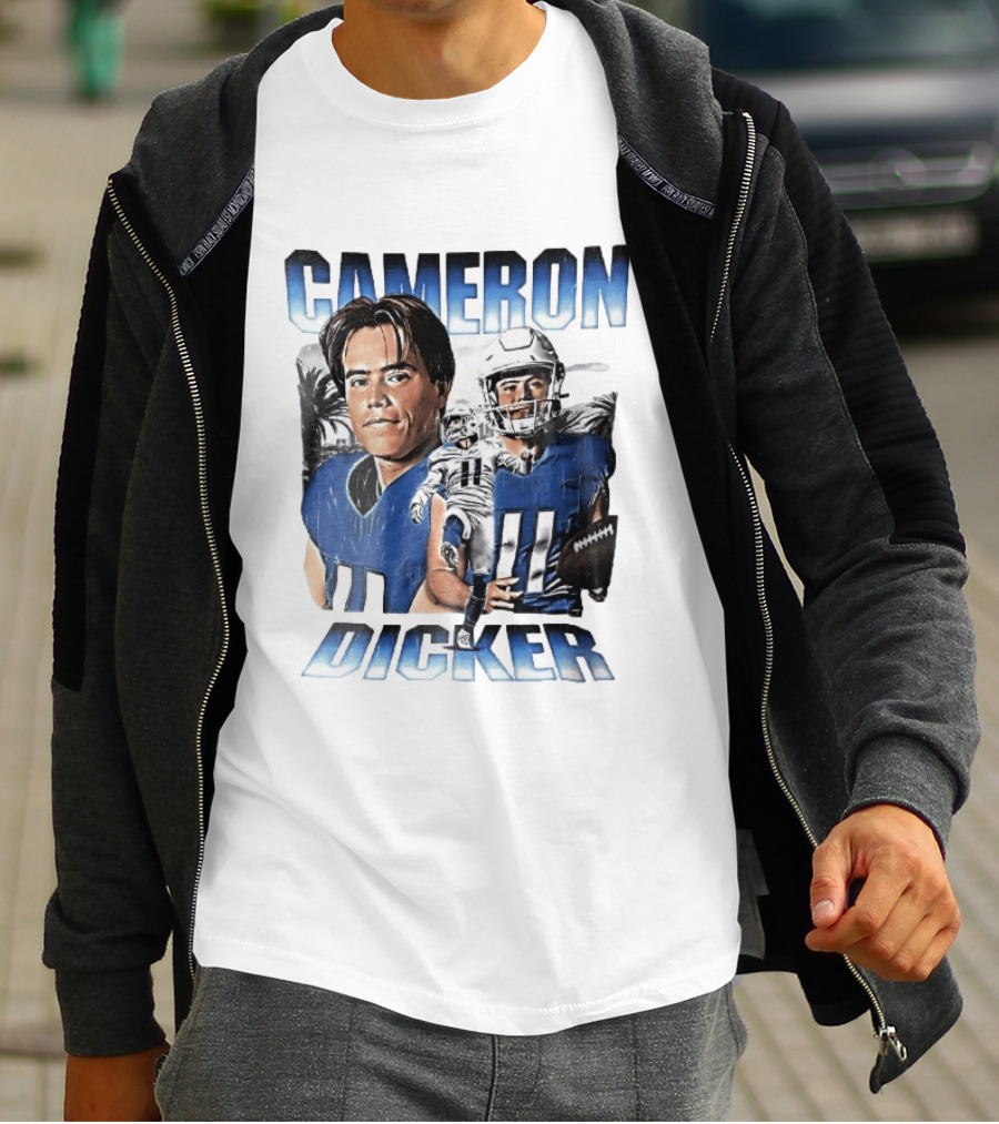 Cameron Dicker Football Palm Trees Player Portraits Kicking Bootleg T-Shirt