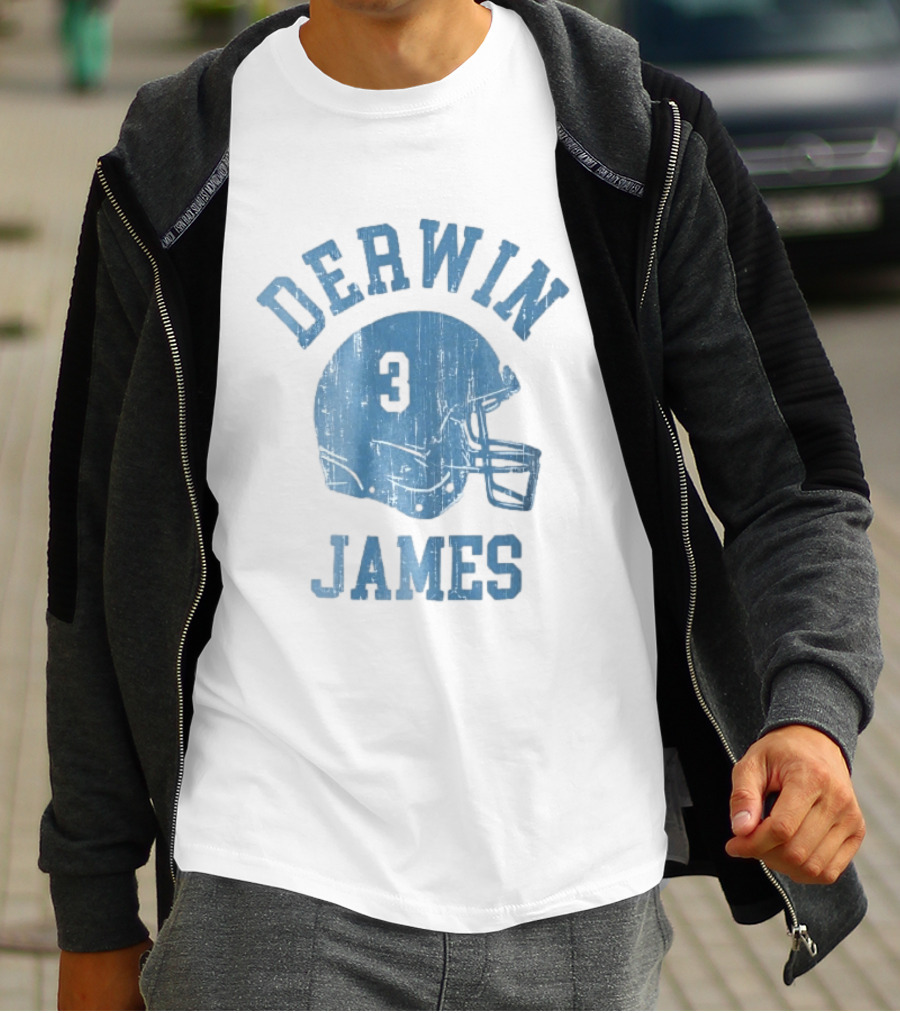 Derwin James Number 3 Distressed American Football Helmet T-Shirt
