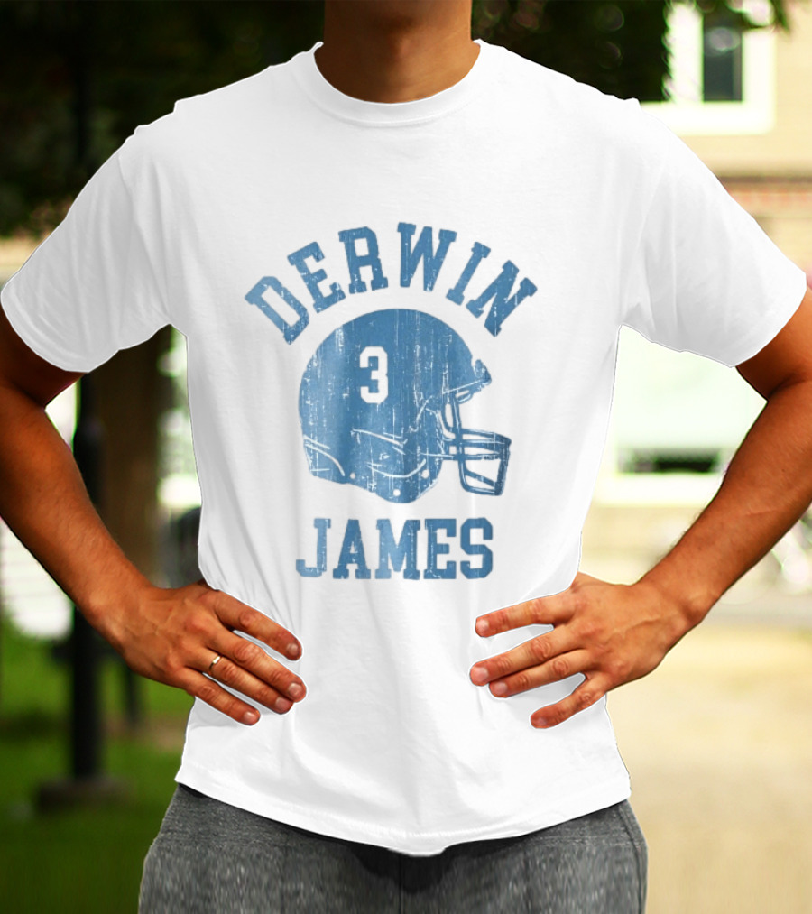 Derwin James Number 3 Distressed American Football Helmet T-Shirt