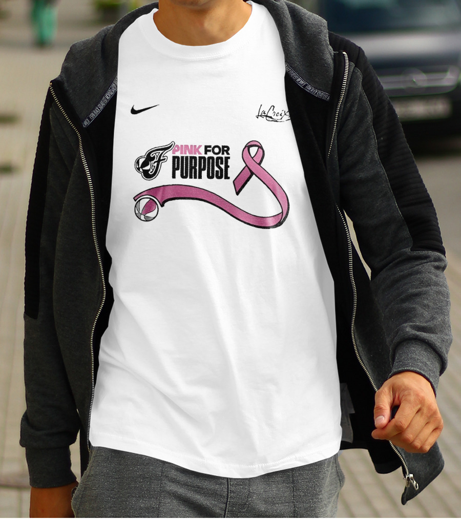 Nike LaCroix Indiana Fever Pink Ribbon Pink For Purpose T-Shirt