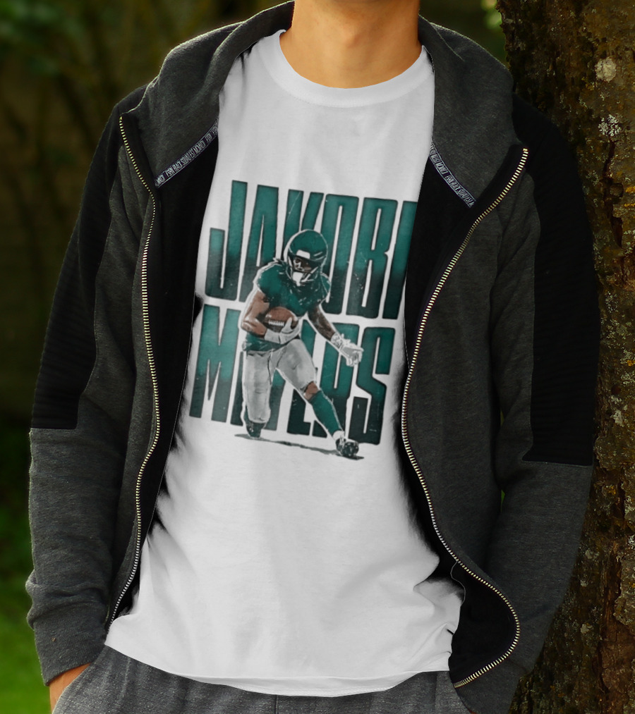 Jakobi Meyers Football Player Carrying Ball Distressed T-Shirt