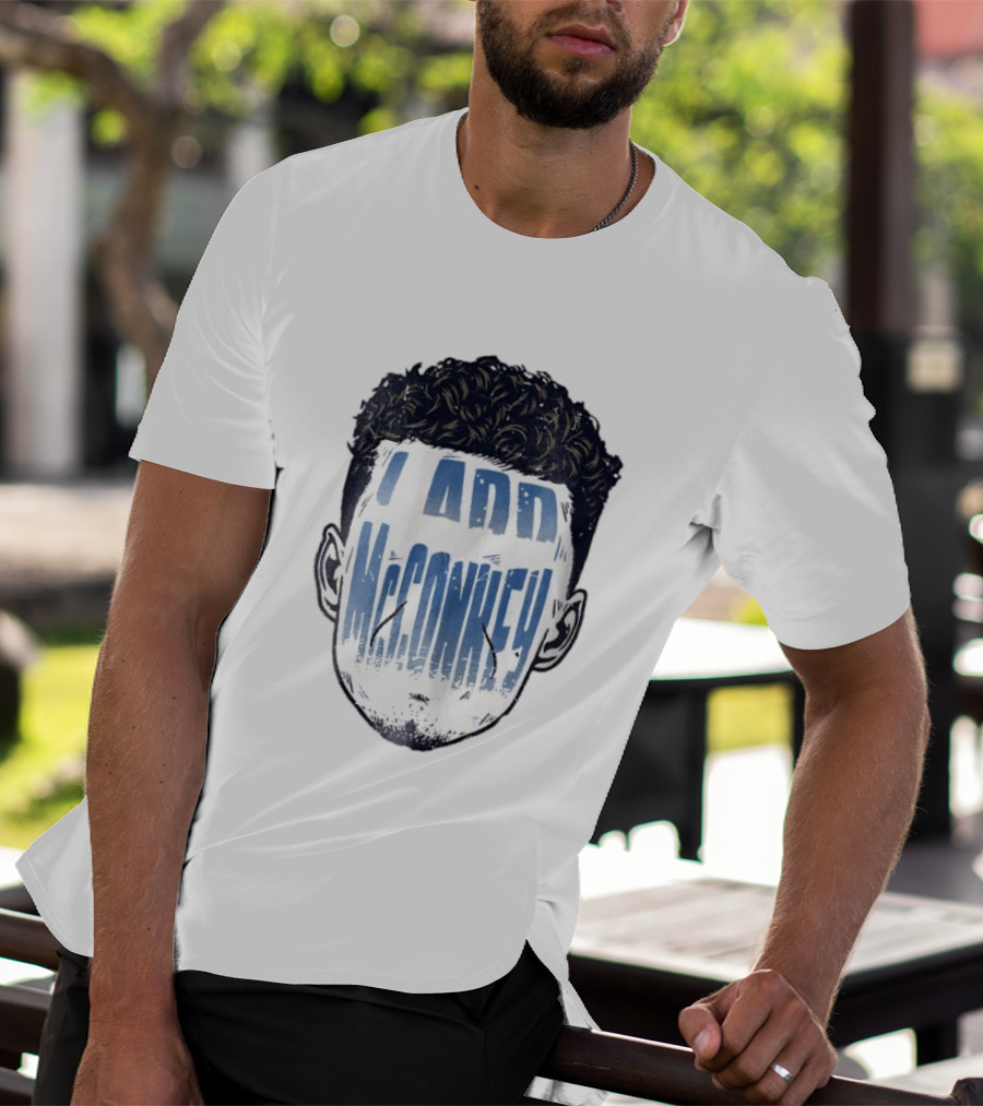 Ladd McConkey Curly Hair Face T-Shirt