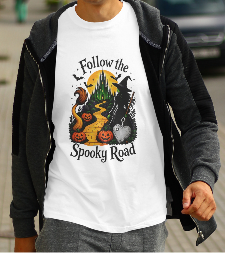 Follow The Spooky Road Wizard Of Oz Halloween Witch 2026 T-Shirt