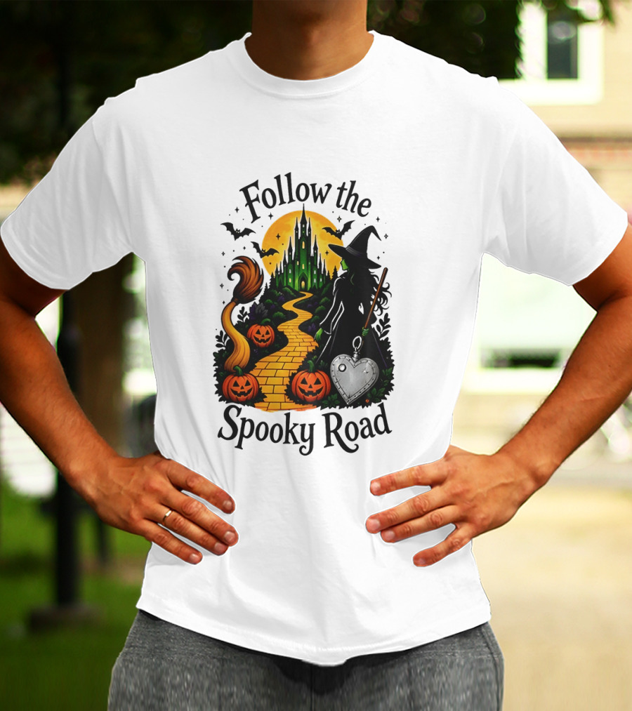 Follow The Spooky Road Wizard Of Oz Halloween Witch 2026 T-Shirt