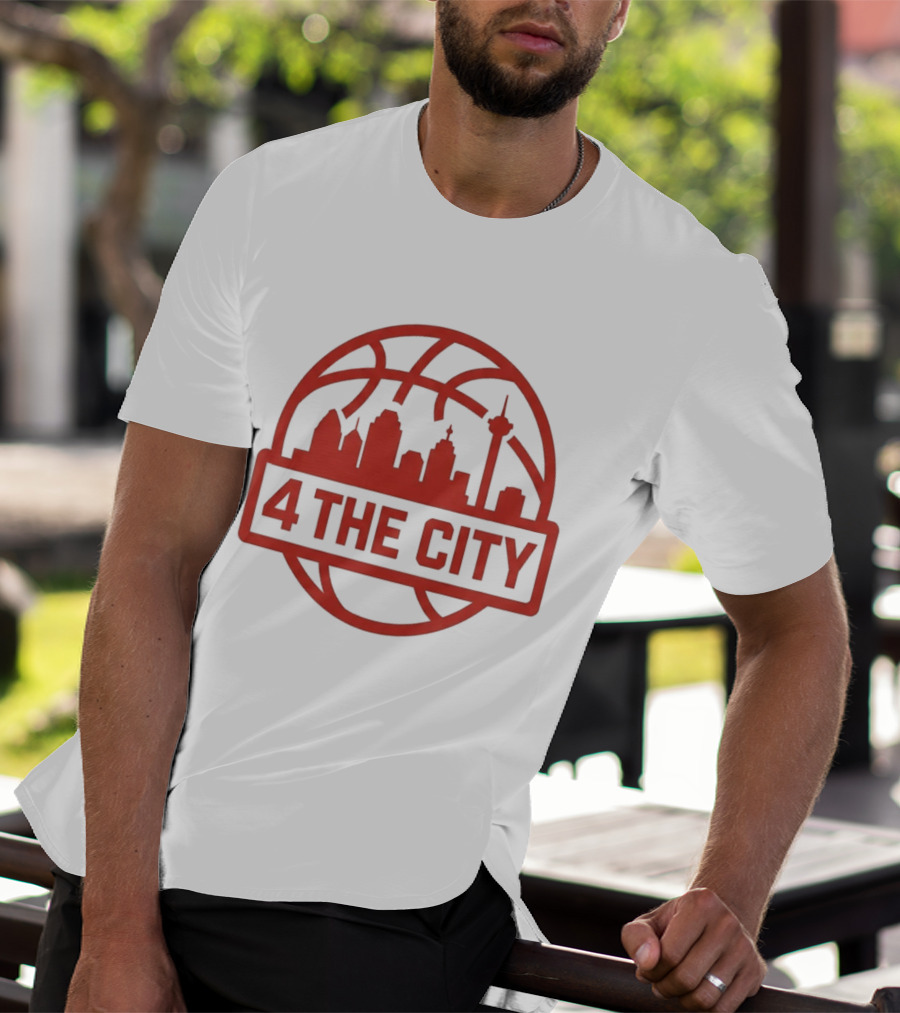 Kingston Flemings Basketball City Skyline 4 The City T-Shirt