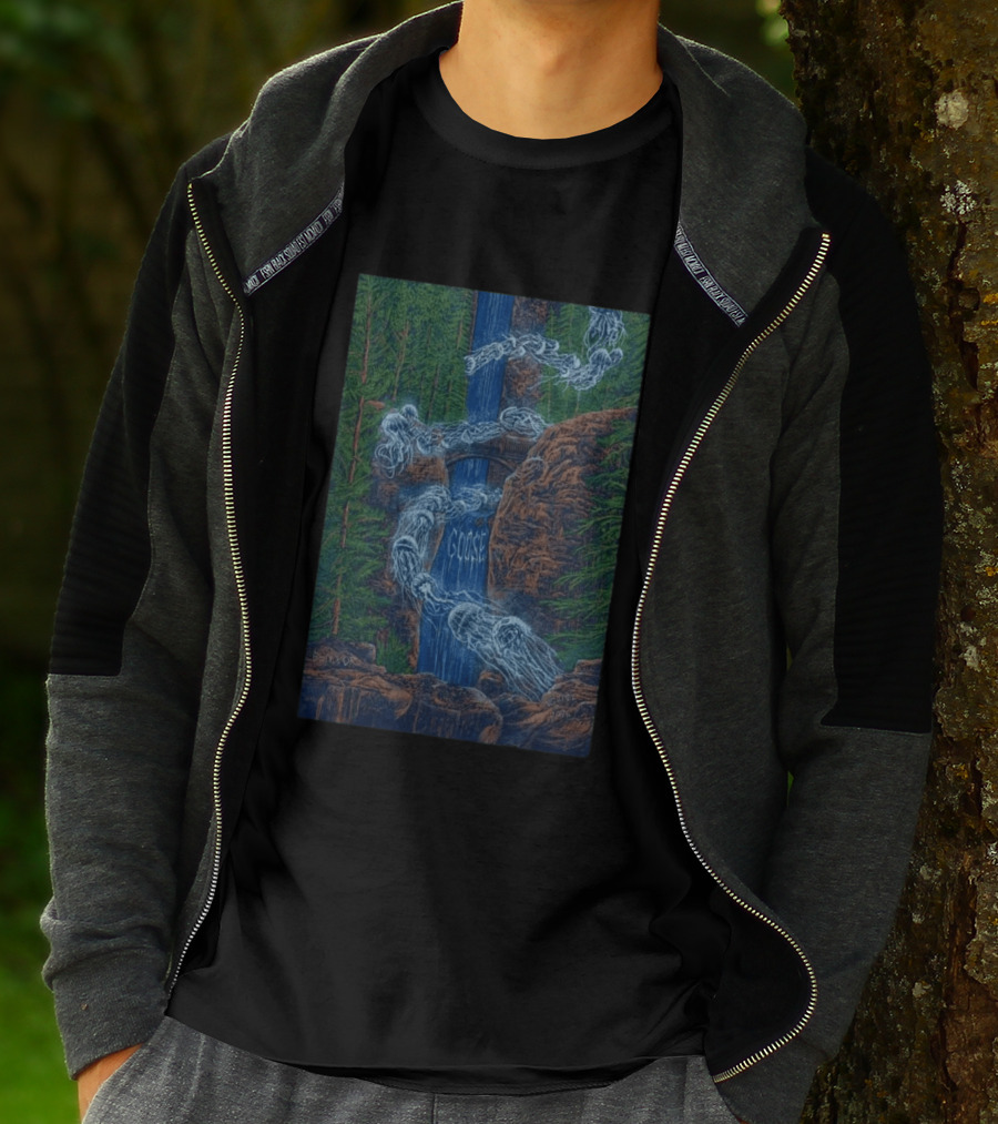 Goose Summer Tour 2026 Hayden Homes Amphitheater Bend August 21 22 Waterfall Forest Scene T-Shirt