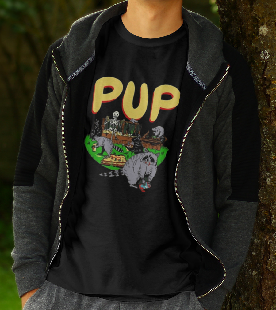 Pup The Band Racoon 2026 Tour Toronto ON Canada Pop Up Festive Skeleton Party T-Shirt