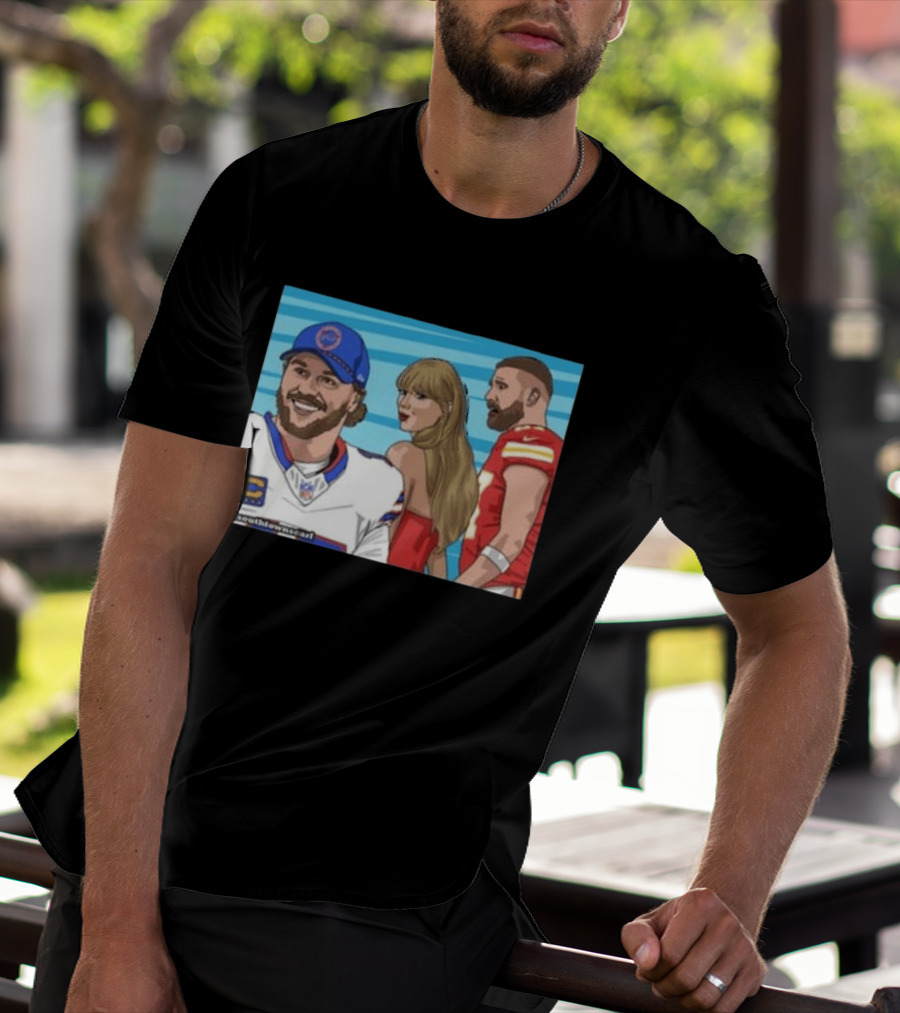 Josh Allen And Taylor With Kelce Stu McCallister सेटअप T-Shirt
