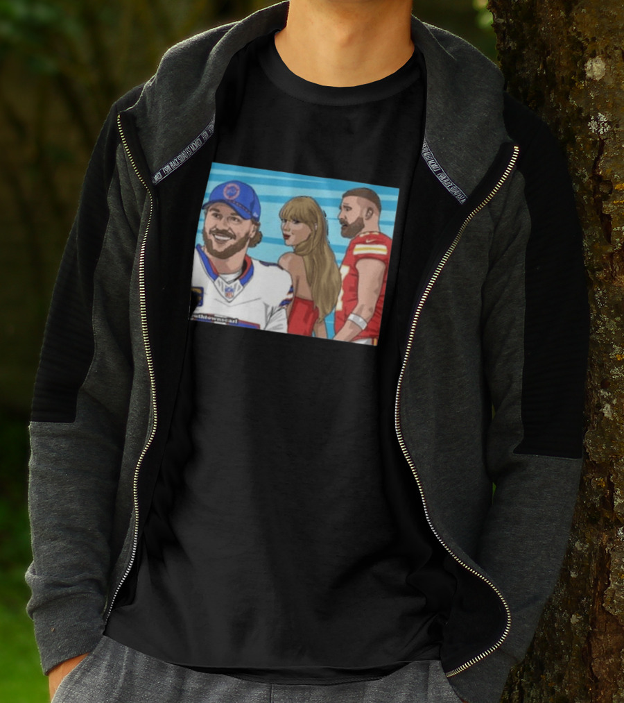 Josh Allen And Taylor With Kelce Stu McCallister सेटअप T-Shirt