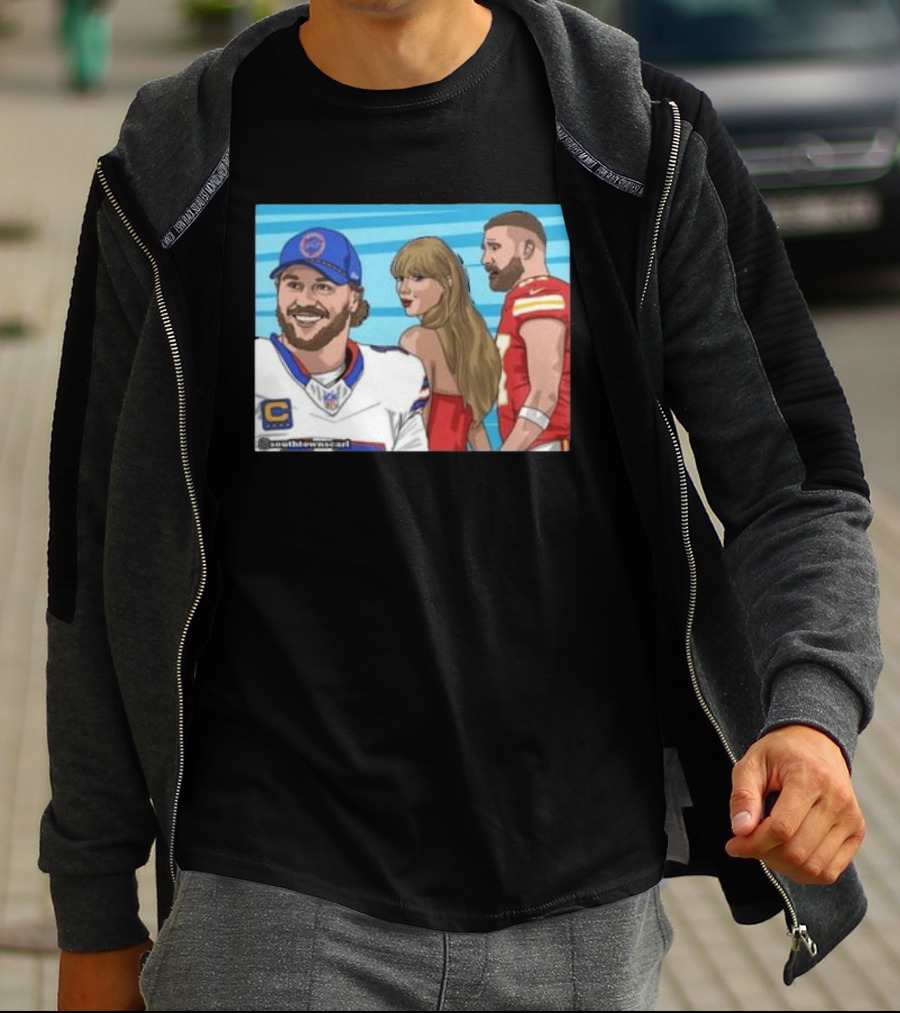 Josh Allen And Taylor With Kelce Stu McCallister सेटअप T-Shirt