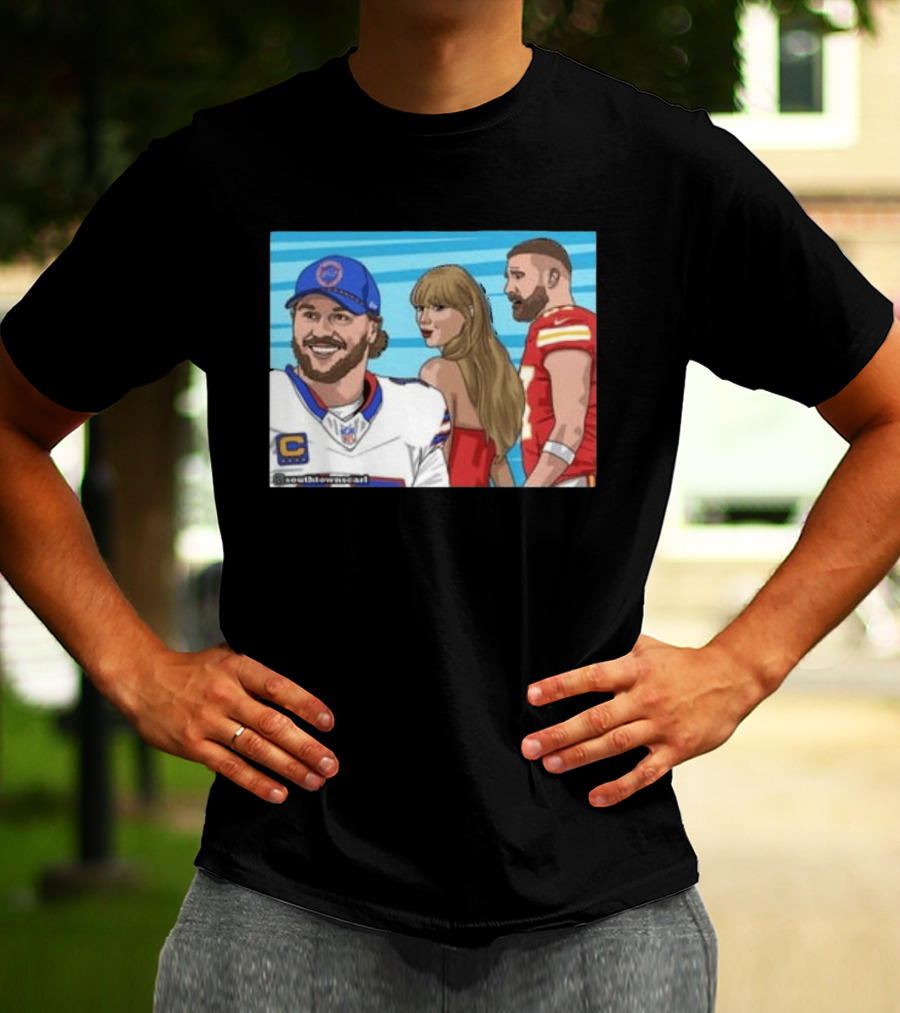 Josh Allen And Taylor With Kelce Stu McCallister सेटअप T-Shirt