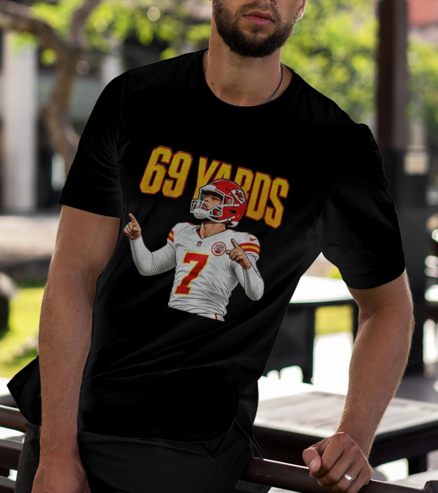 69 Yards Harrison Butker Kansas City Football Player T-Shirt