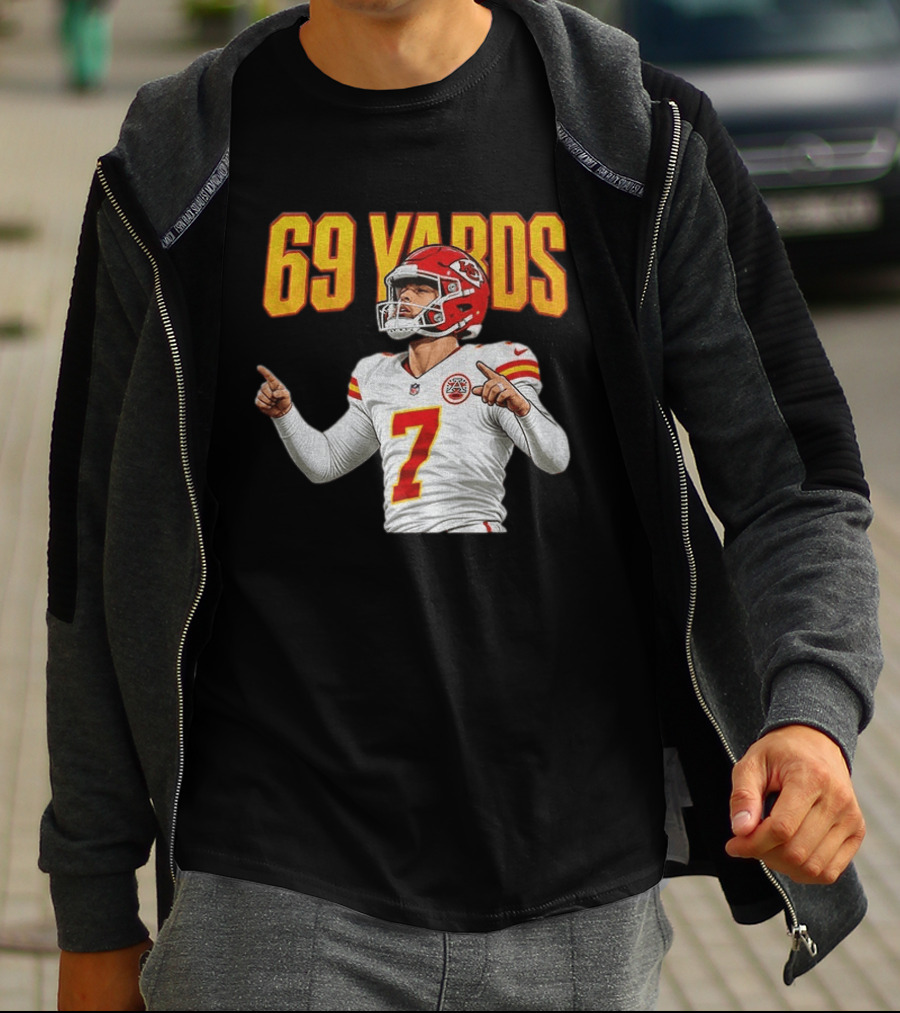 69 Yards Harrison Butker Kansas City Football Player T-Shirt