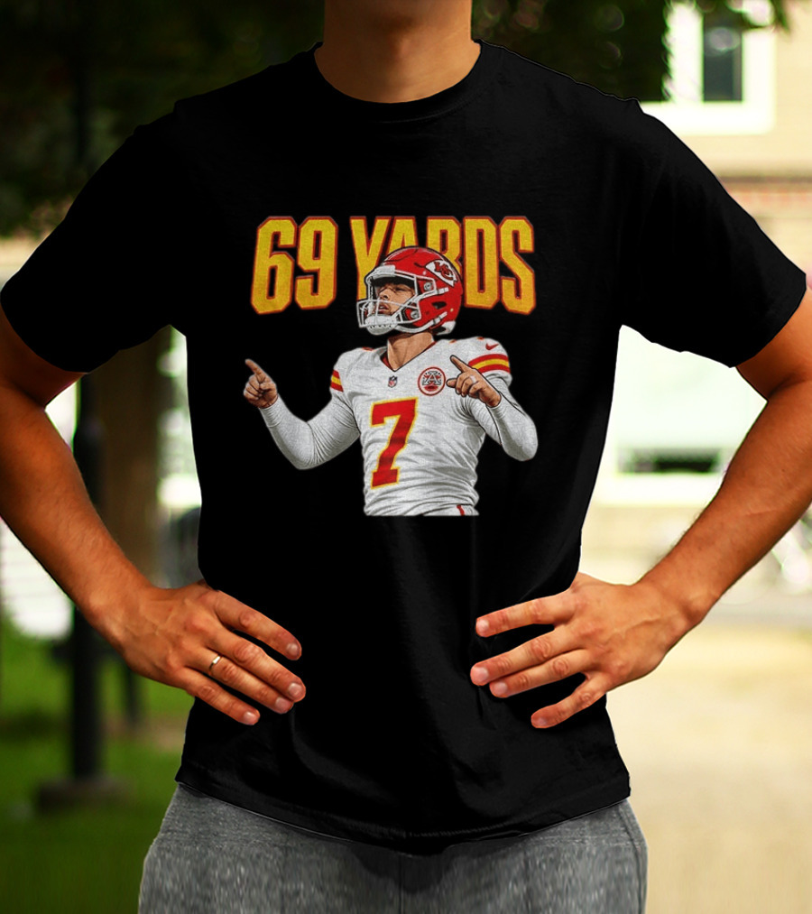 69 Yards Harrison Butker Kansas City Football Player T-Shirt