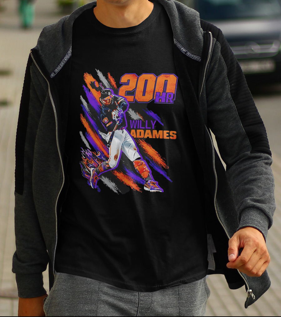 200 HR Willy Adames San Francisco Giants Baseball T-Shirt