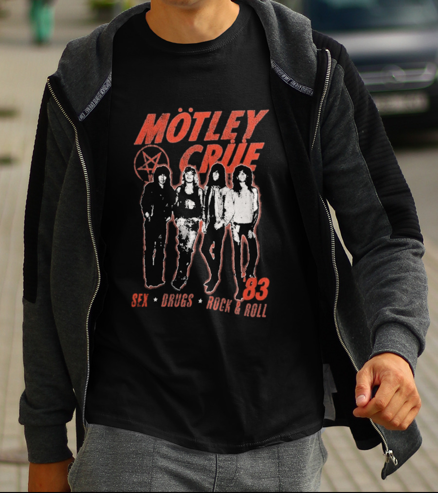 Mötley Crüe 83 Sex Drugs Rock & Roll Vintage Style 2026 T-Shirt