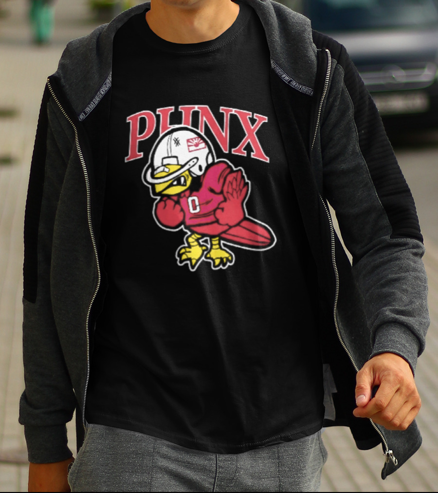 PHNX Cartoon Bird Football Helmet Jersey Arizona Cardinals T-Shirt