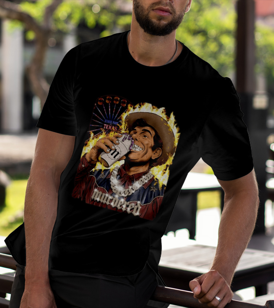 Big Tex State Fair Of Texas Ferris Wheel Fire Drinking Can Highlight T-Shirt
