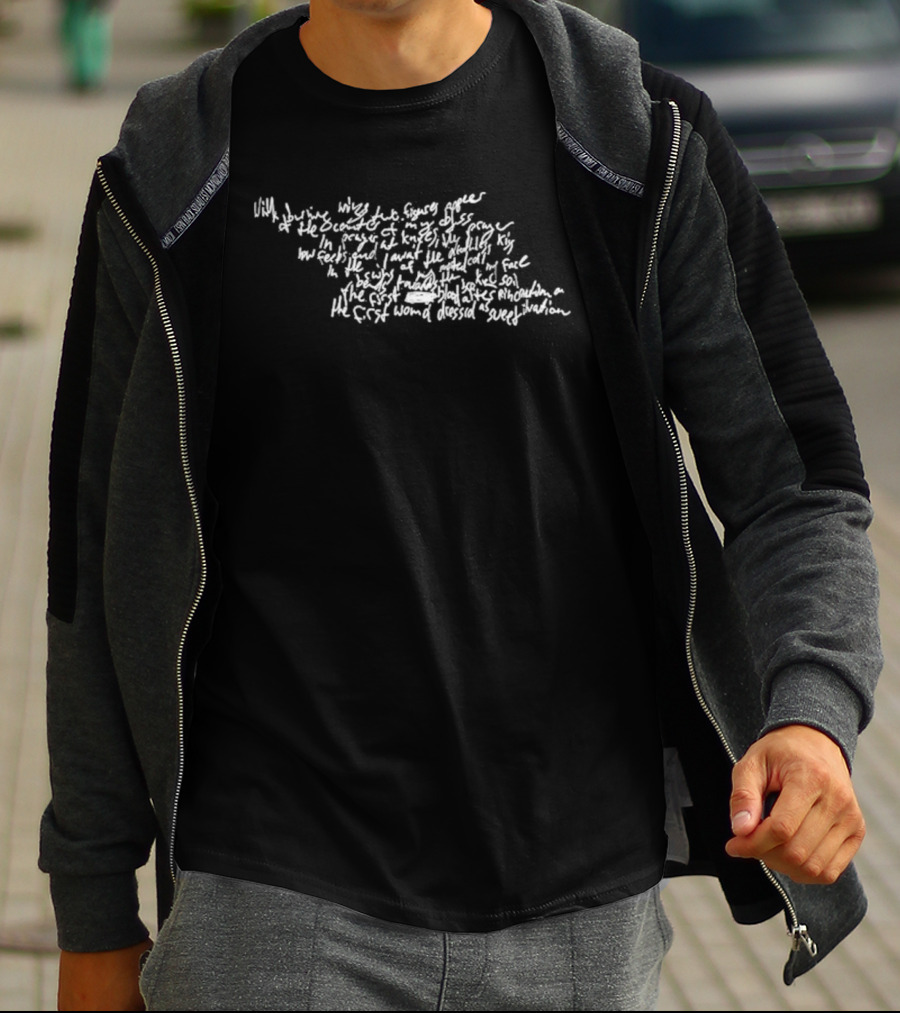 Han Jisung Ann Demeulemeester Poem Sample Vintage Script T-Shirt