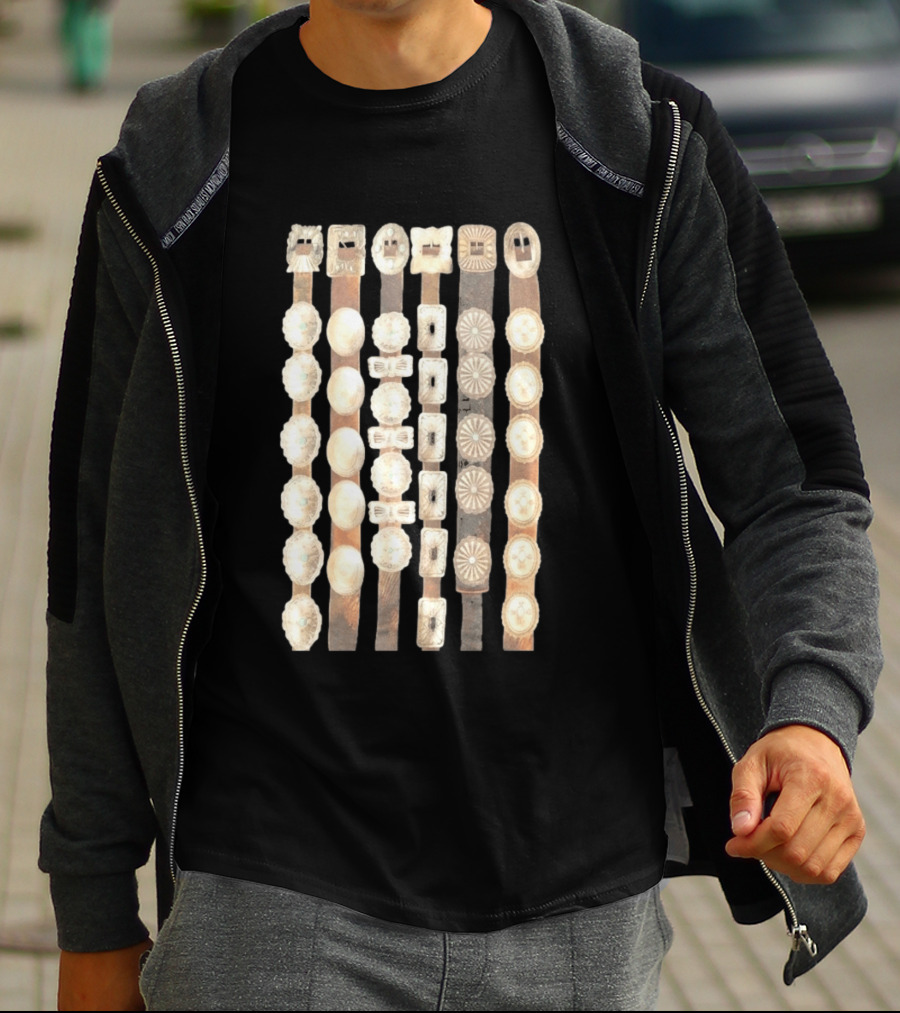 Hoshi SEVENTEEN Curtain Concho Vintage Button Straps T-Shirt