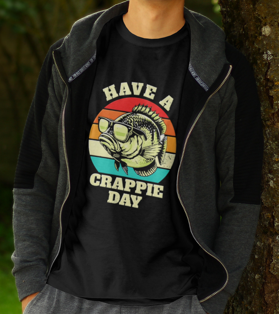 Have A Crappie Day Retro Sunglasses Fish T-Shirt