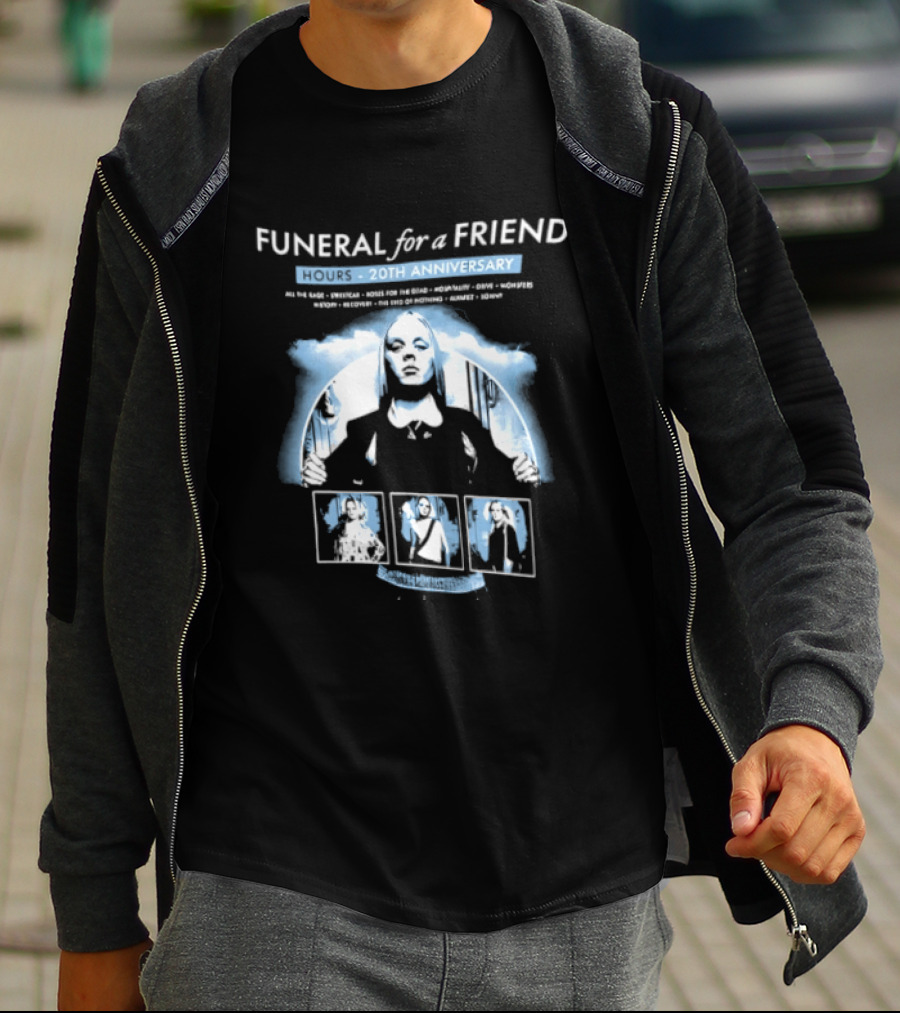 Funeral For A Friend Hours 20th Anniversary Blue Album T-Shirt