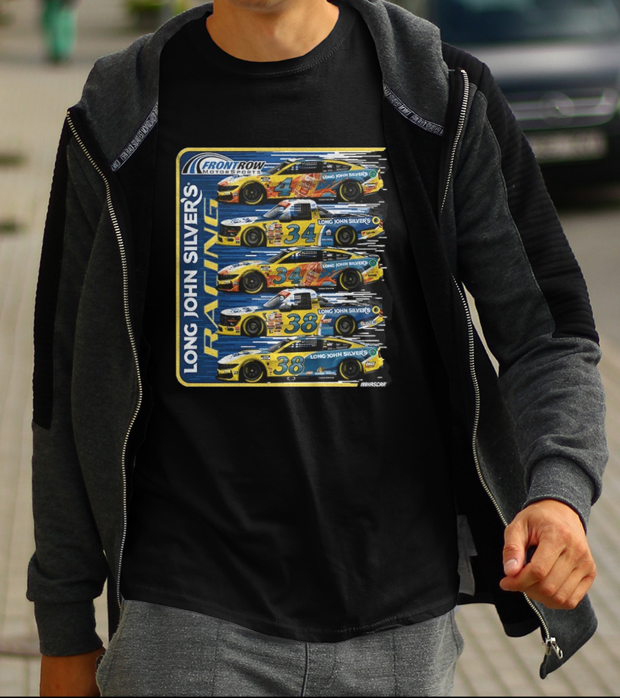 NASCAR Front Row Motorsports Long John Silver's Racing Cars 4 34 38 T-Shirt