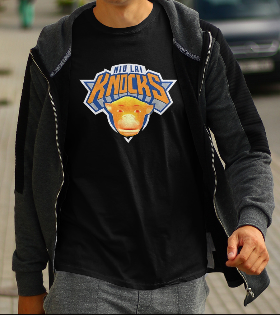 Niu Lai Knocks Basketball New York Knicks Collaboration T-Shirt
