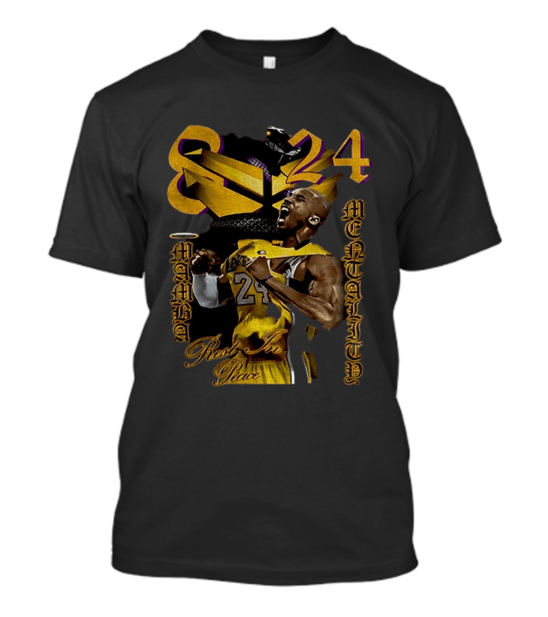 Kobe Bryant Lakers 8 24 Mamba Mentality Rest In Peace T-Shirt