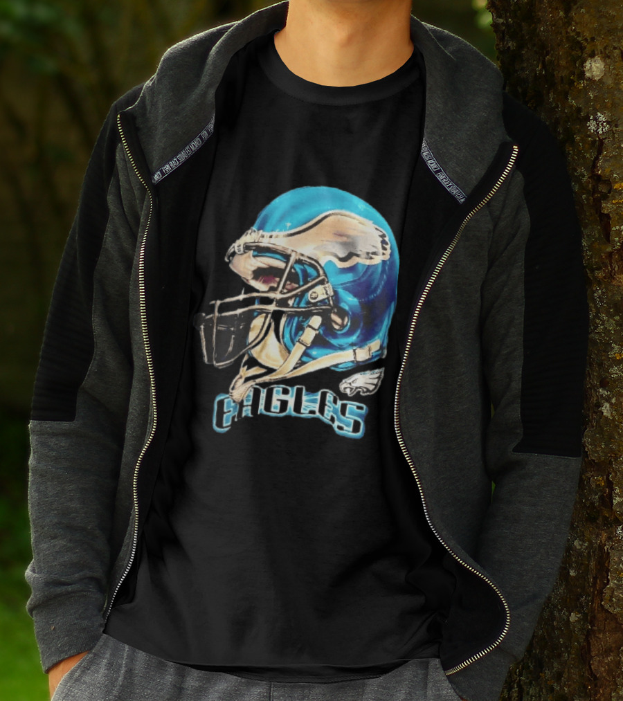 Philadelphia Eagles Blue Helmet Wing Decal EAGLES T-Shirt