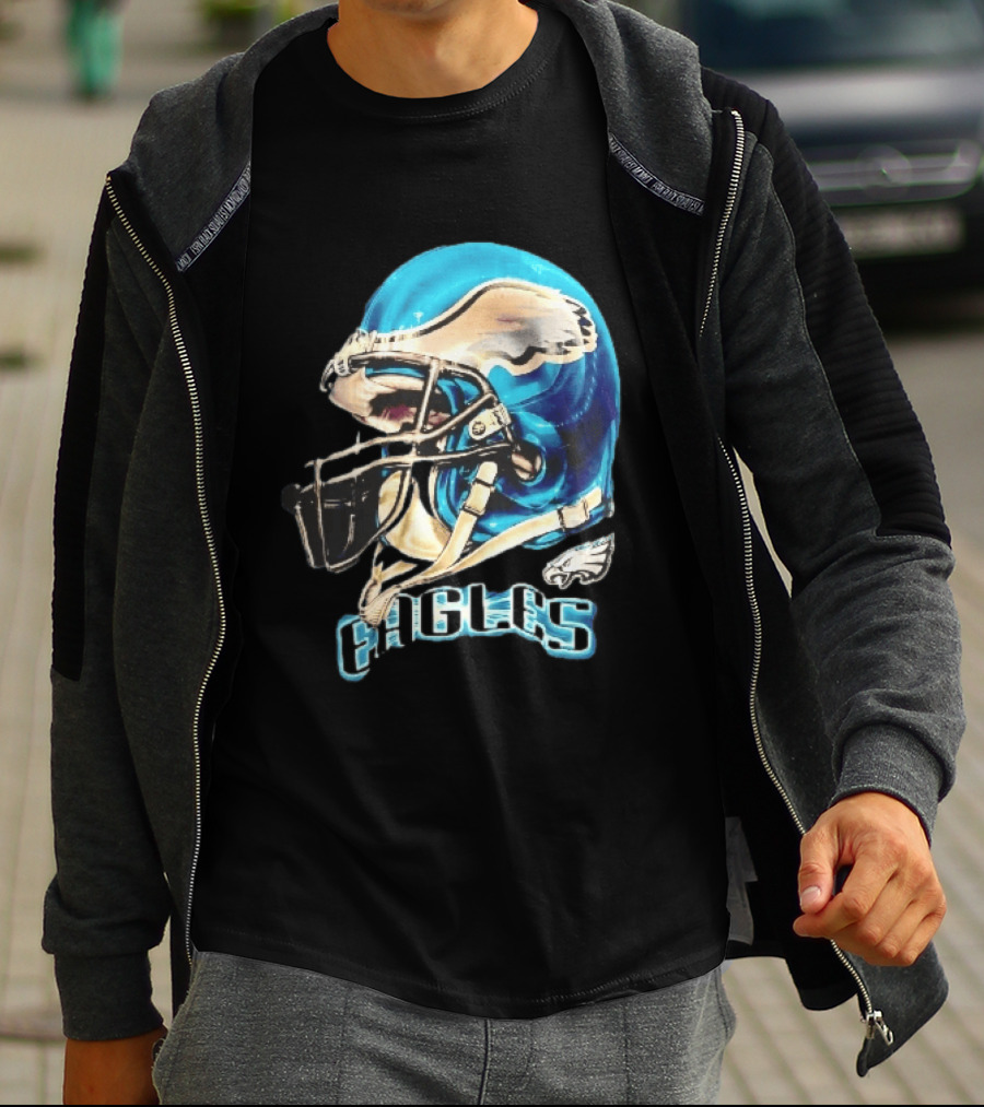 Philadelphia Eagles Blue Helmet Wing Decal EAGLES T-Shirt