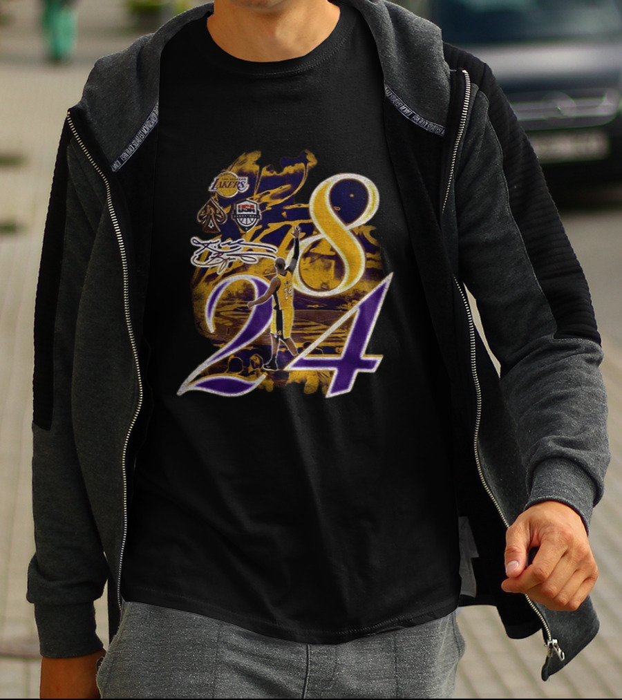 Kobe Bryant Los Angeles Lakers USA Basketball Signature 8 24 T-Shirt