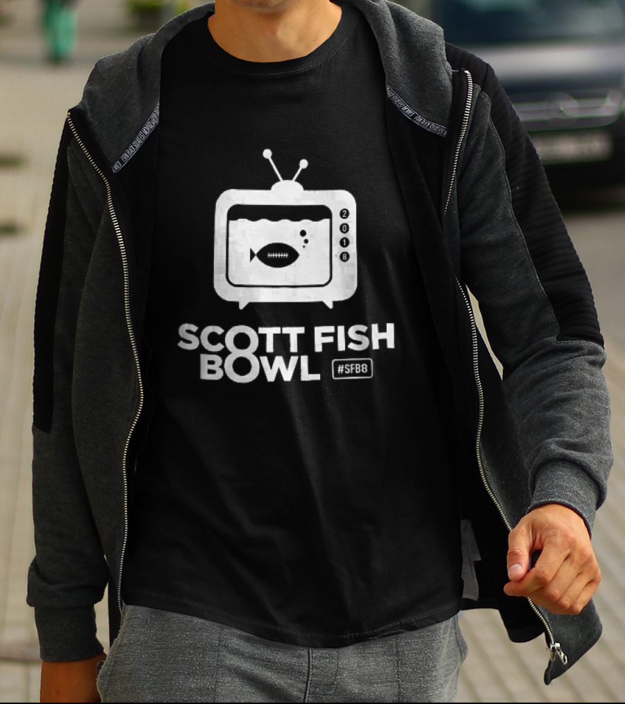 Scott Fish Bowl SFB8 2018 TV Aquarium Pigskin Bubbles T-Shirt