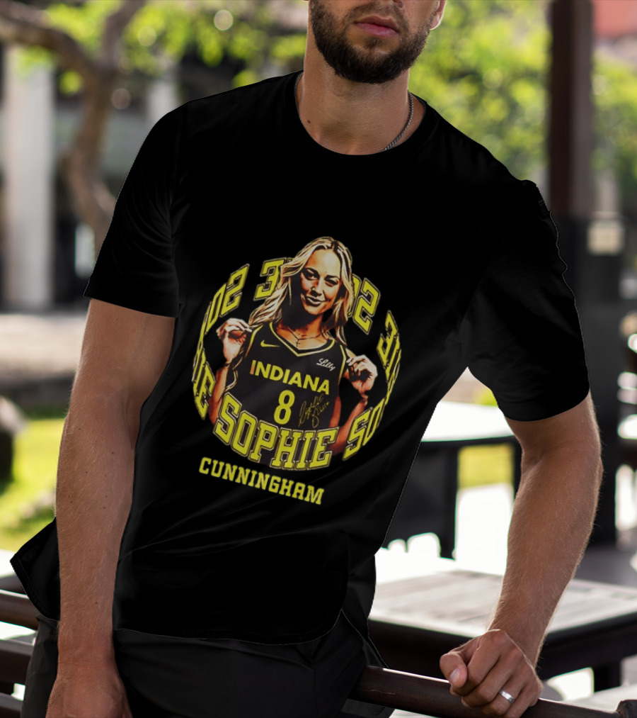 Sophie Cunningham Indiana 8 Basketball Player Signature T-Shirt