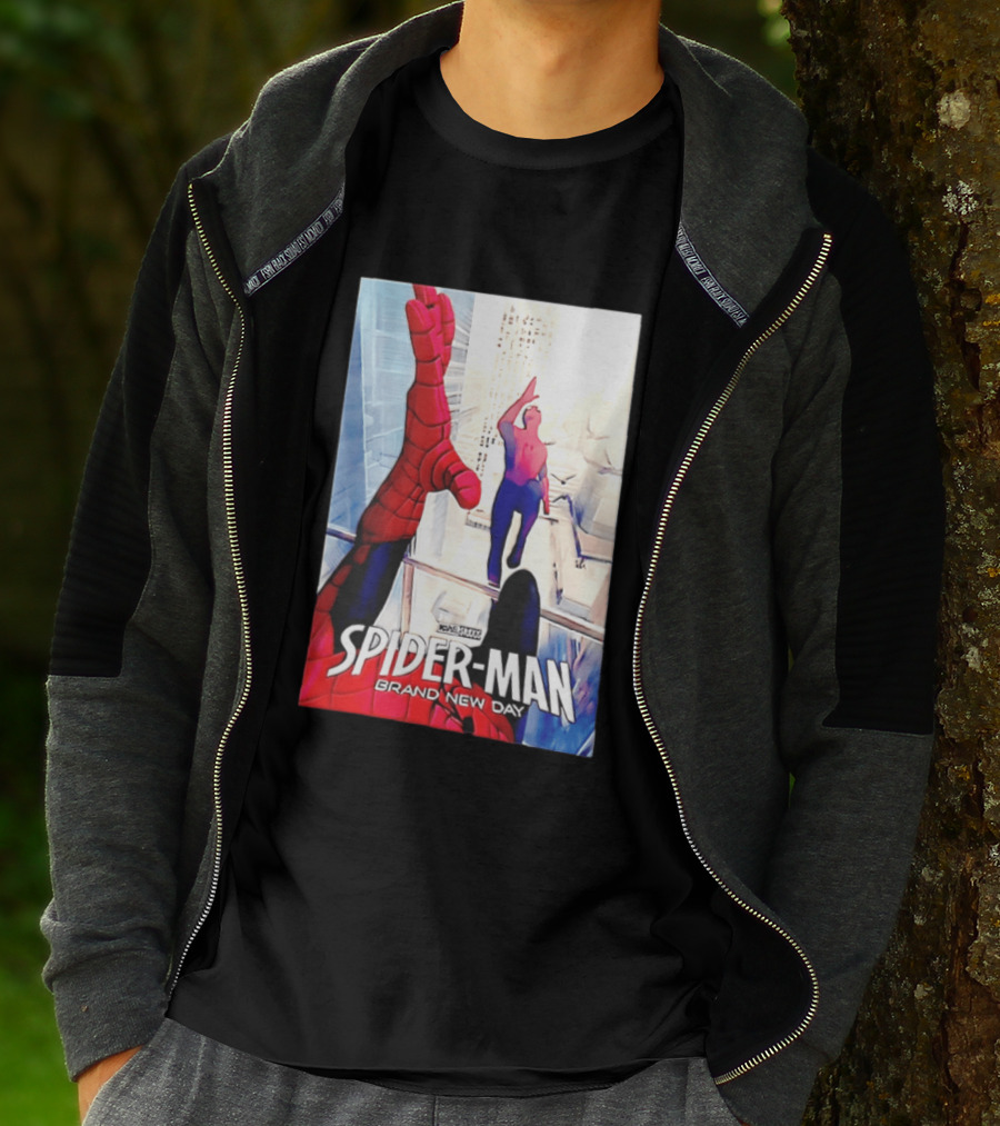 Marvel Spider Man Brand New Day High Five Scene T-Shirt