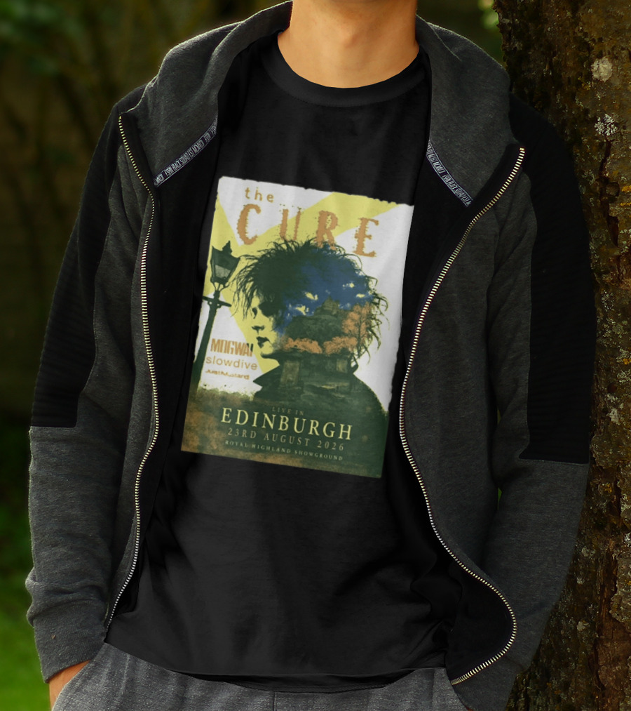 The Cure Live In Edinburgh 2026 Royal Highland Showground August 23rd Mogwai Slowdive Just Mustard T-Shirt